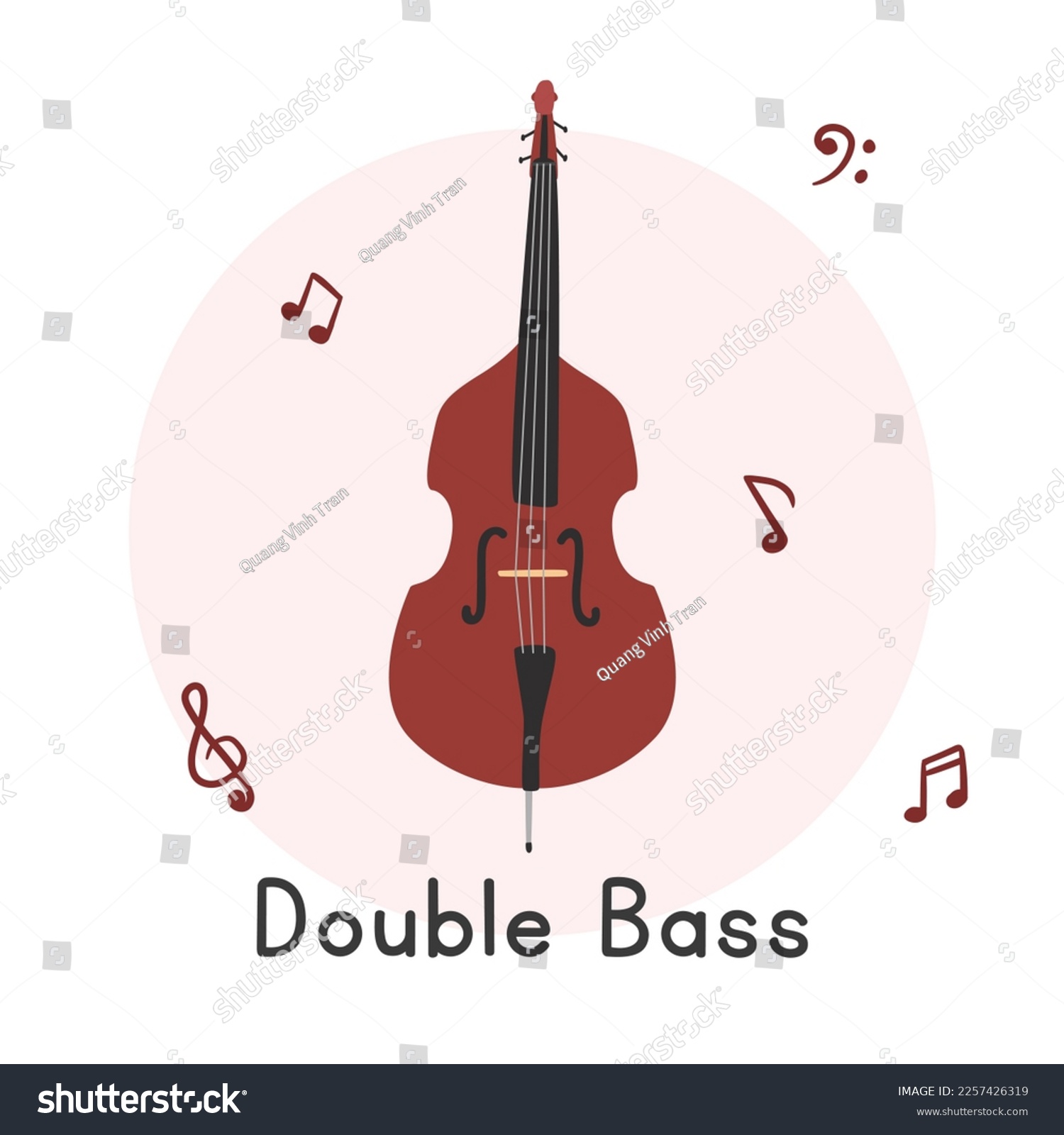 Double Bass Clipart Cartoon Style Simple: стоковая векторная графика (без  лицензионных платежей), 2257426319 | Shutterstock
