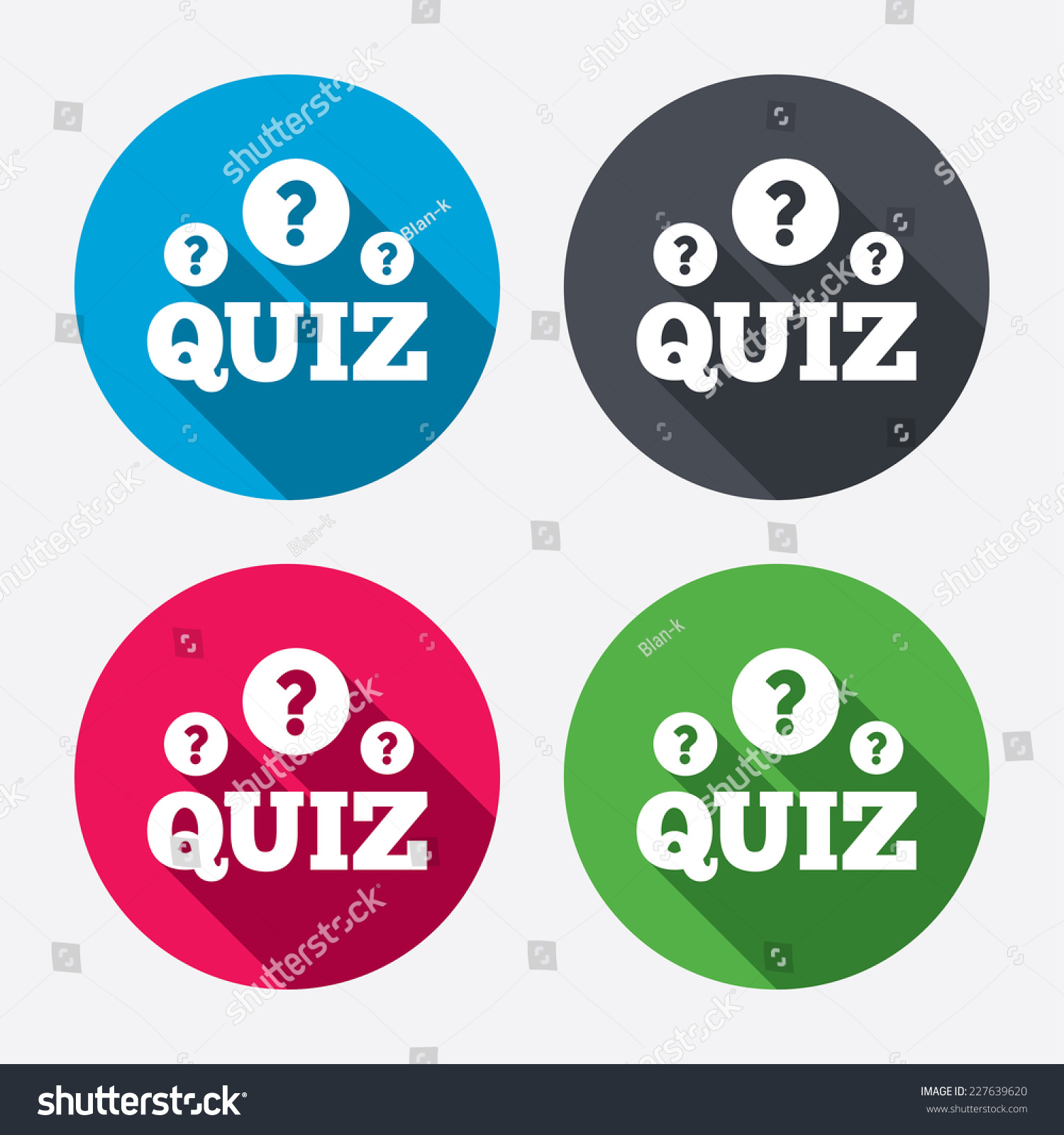 Quiz Question Marks Sign Icon Questions Stock Vector (Royalty Free ...
