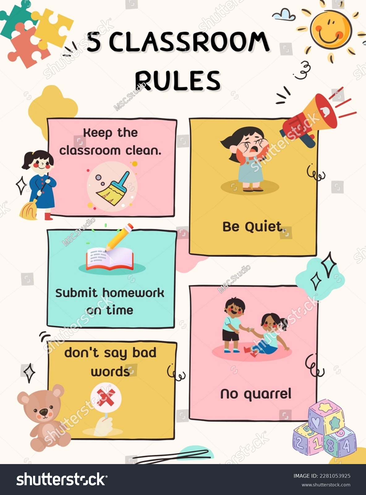 Grammar Verb Tense Rules (elem) Poster I