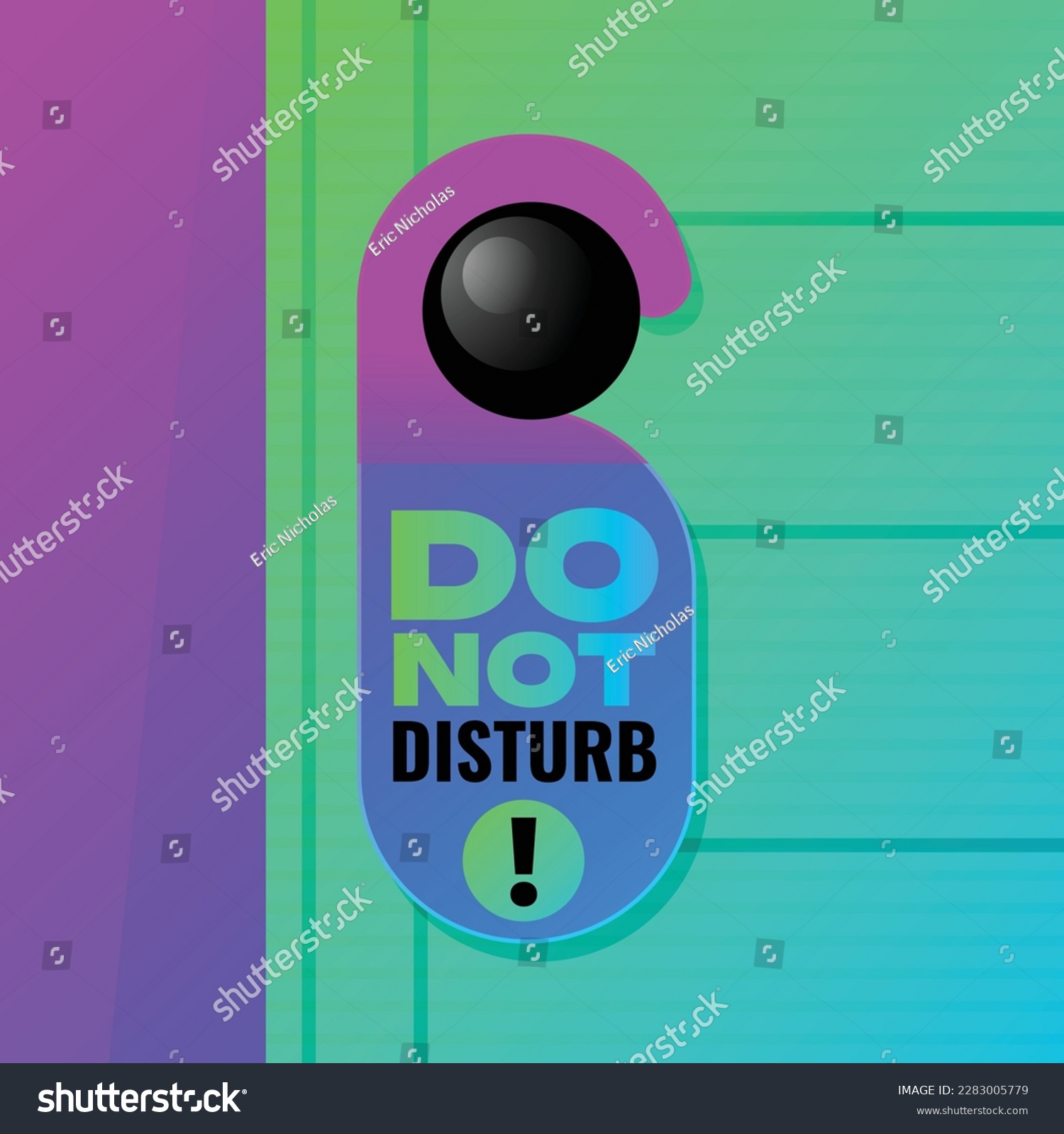 Do Not Disturb Sign Hotel Door Stock Vector (Royalty Free) 2283005779