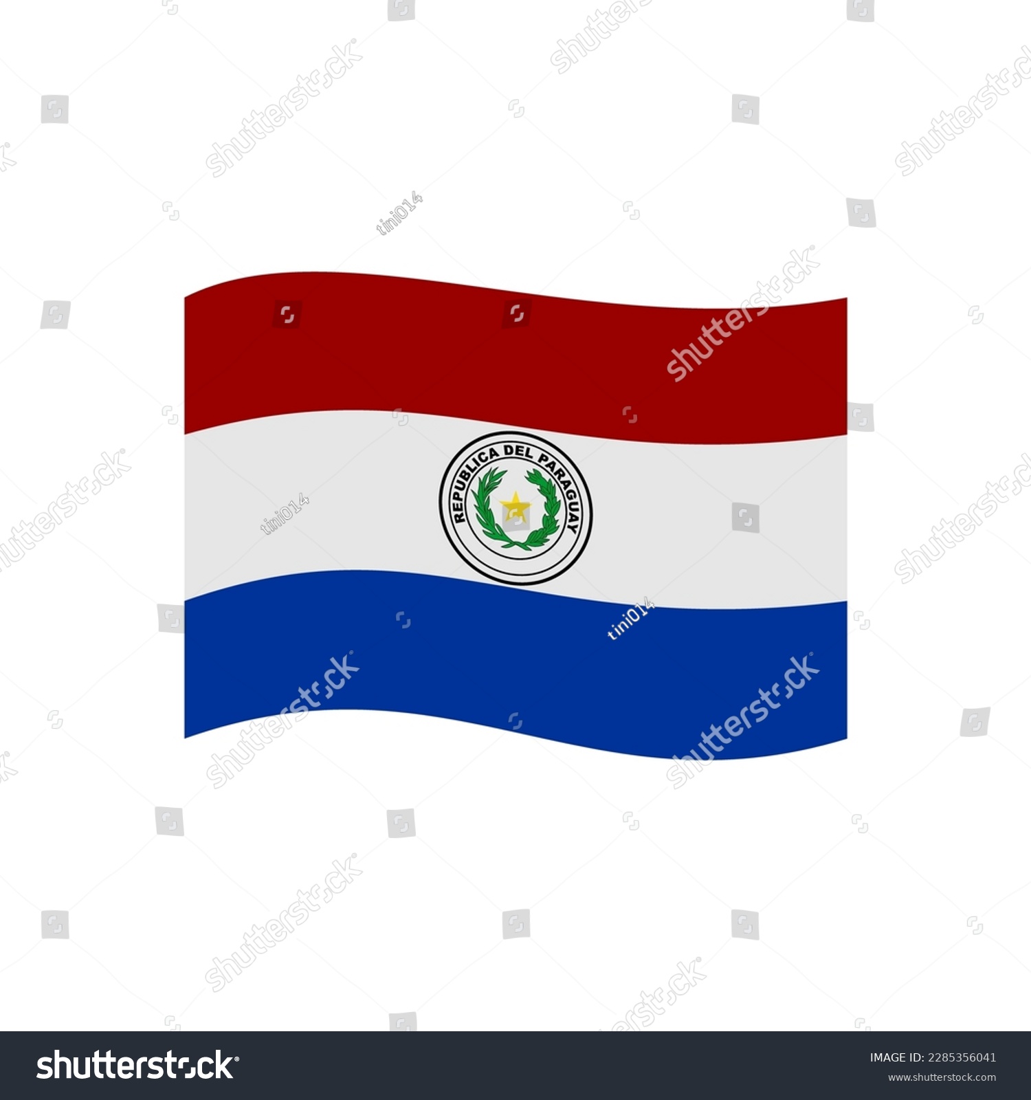 Paraguay Flags Icon Set Paraguay Independence Stock Vector (Royalty
