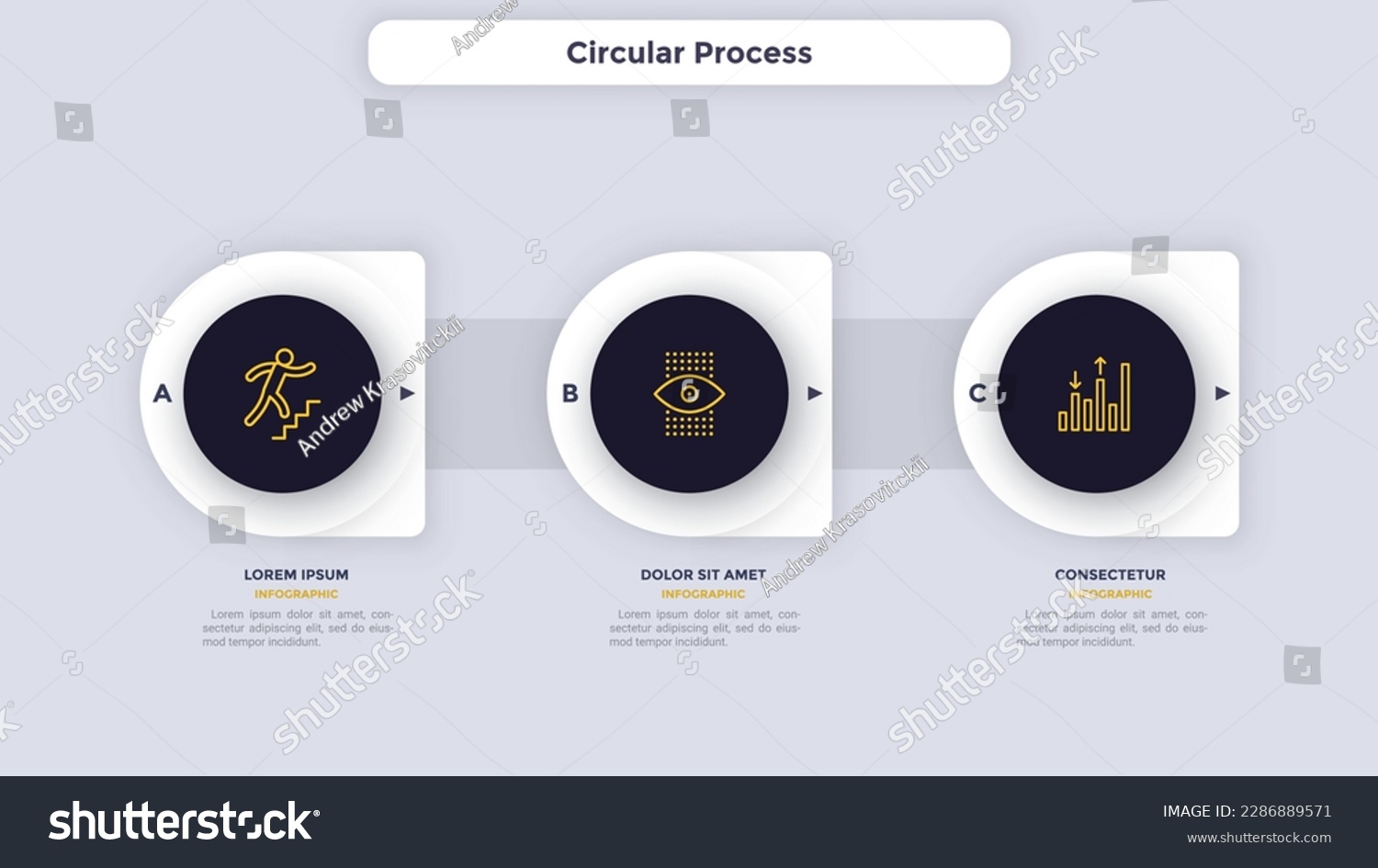 Circular Process Chart Design Data Analytics Stock Vector (Royalty Free ...