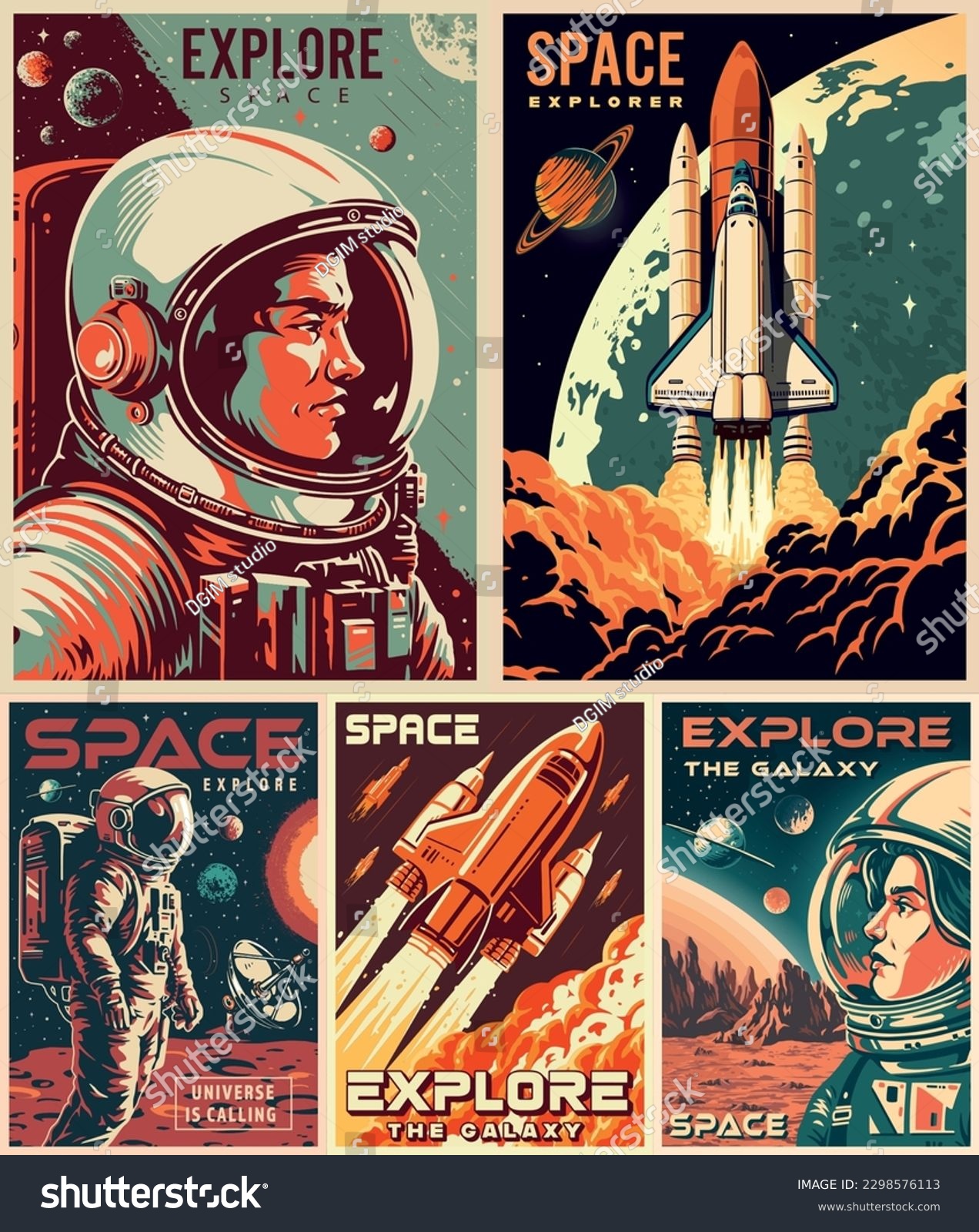 Wall Art Print Space Launch Rocket in Sky, Gifts & Merchandise