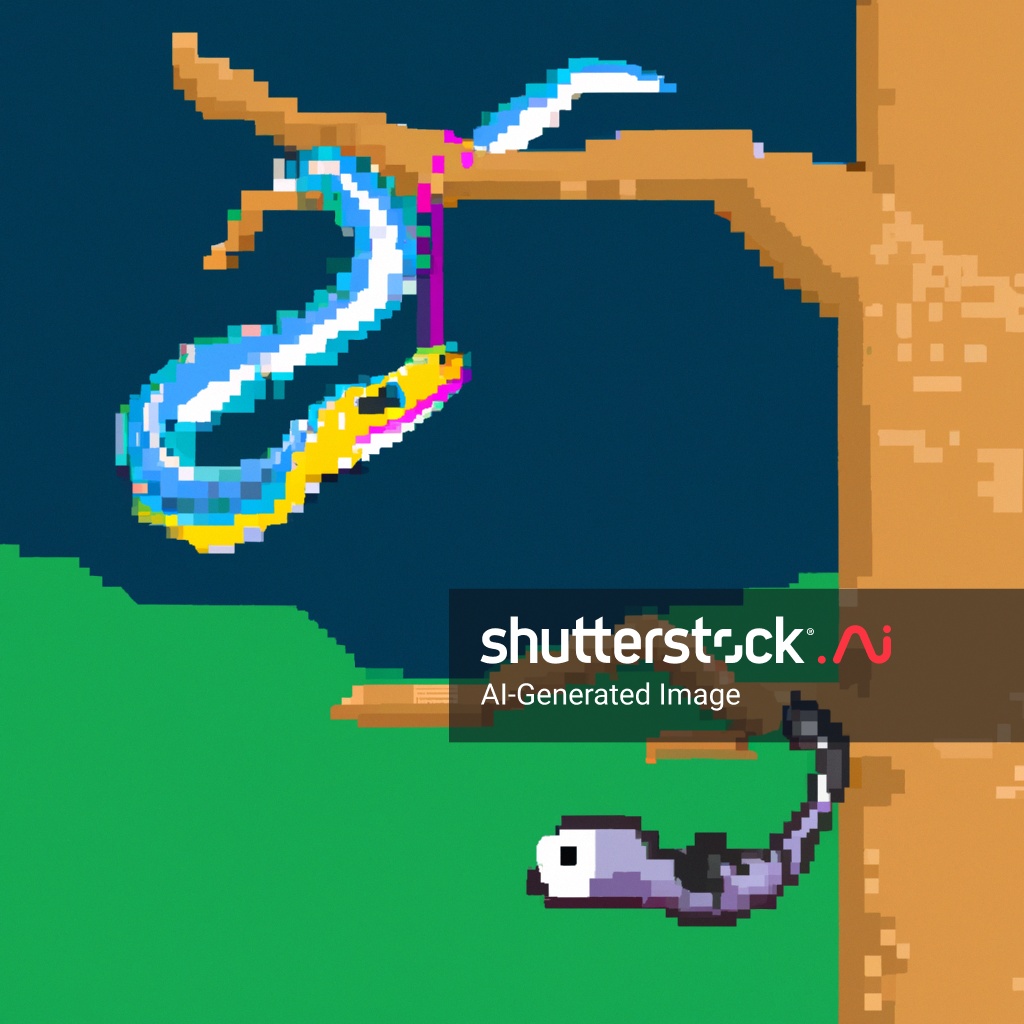 Pixel Art Vectorstyle Image Python Tree AI-generated image 2305230039 ...