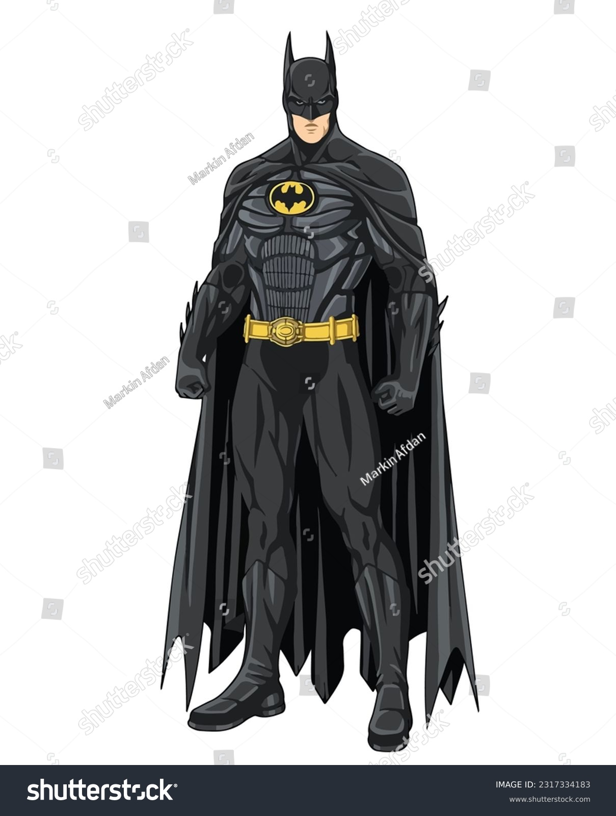 Batman Art Design Vektorvorlage: Stock-Vektorgrafik (Lizenzfrei