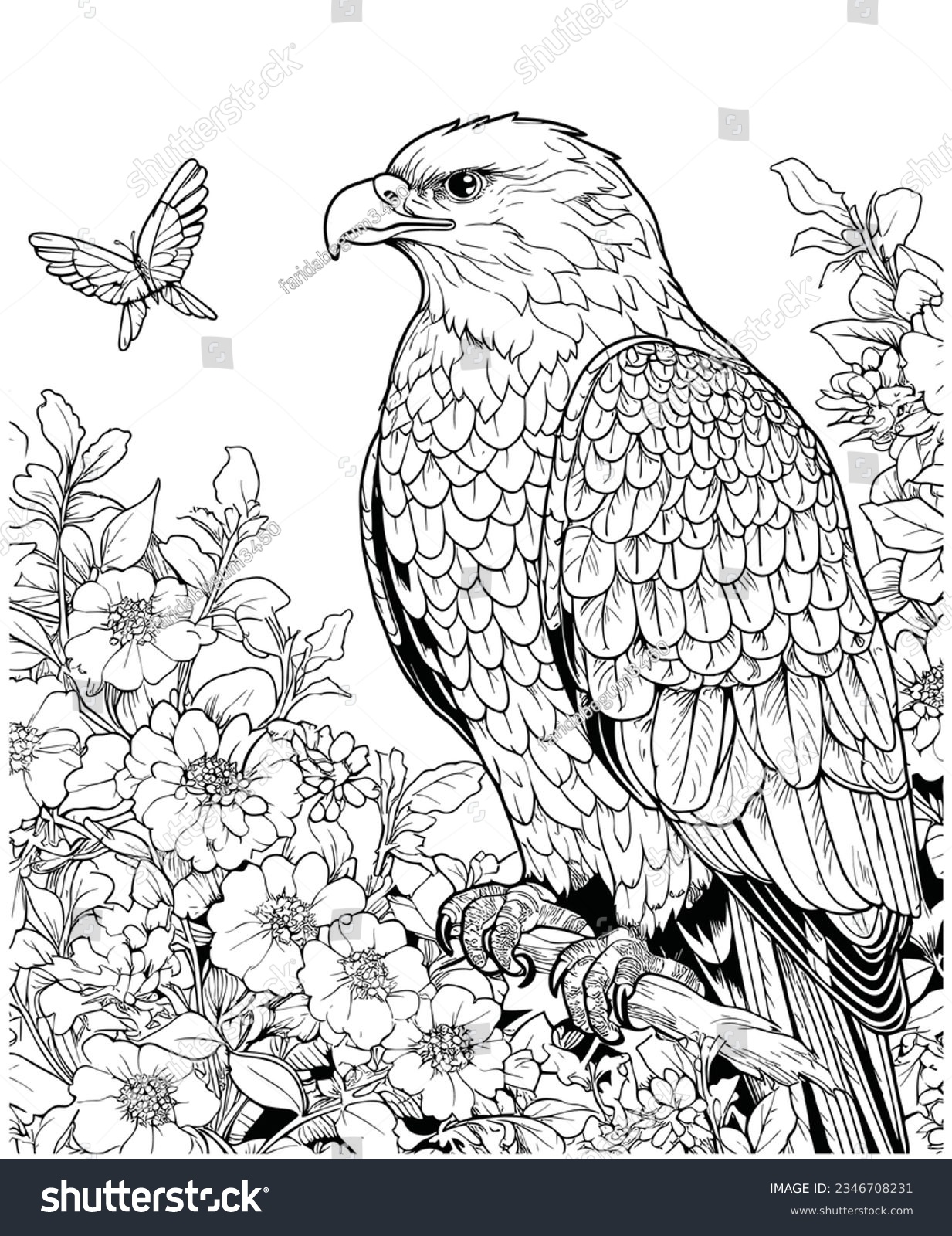 1,607 Adult Coloring Pages Realistic Images, Stock Photos, 3D objects ...