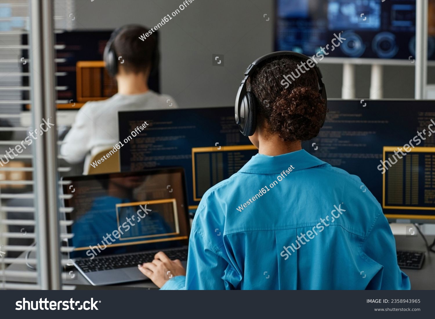 Young Computer Programmers Working On Desktop Stock Photo 2358943965 ...
