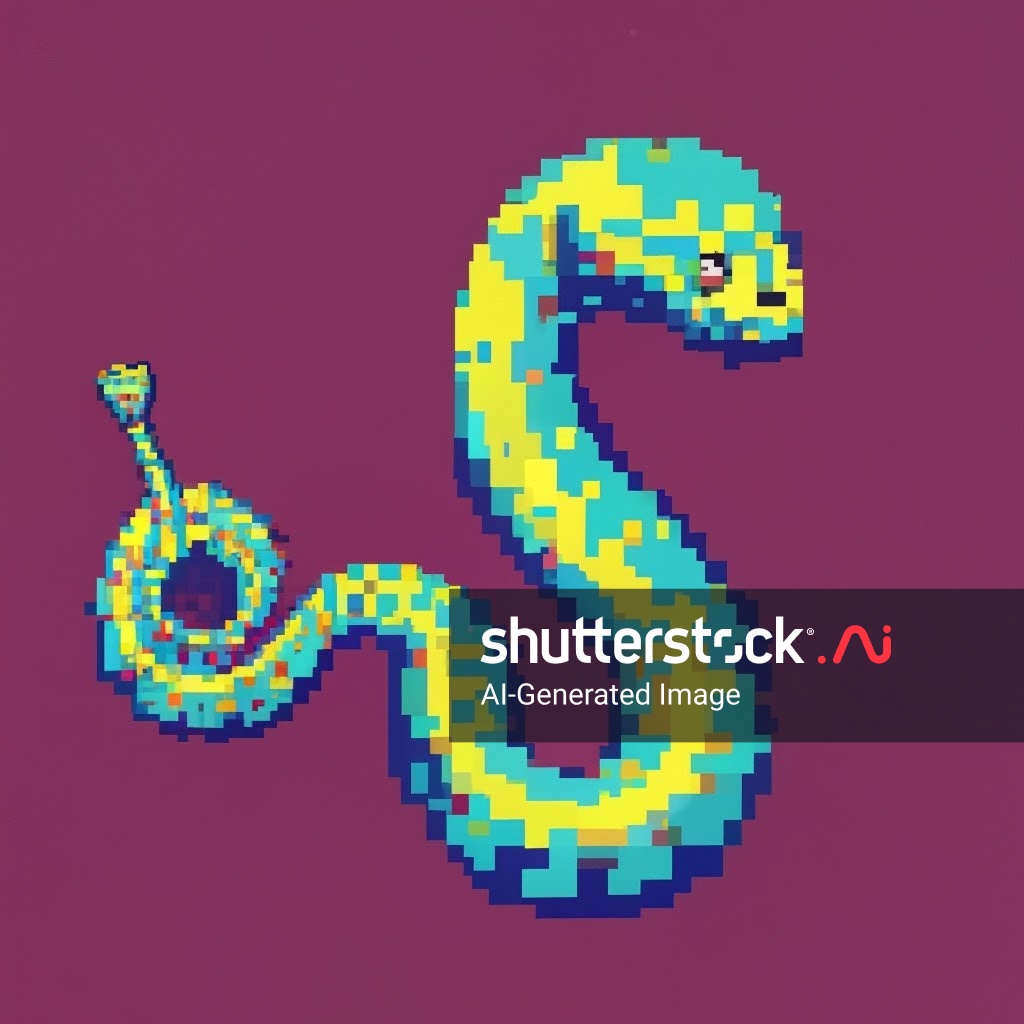 「Pixel Art Vectorstyle Image Large Python」のAI生成画像、2374931611 | Shutterstock