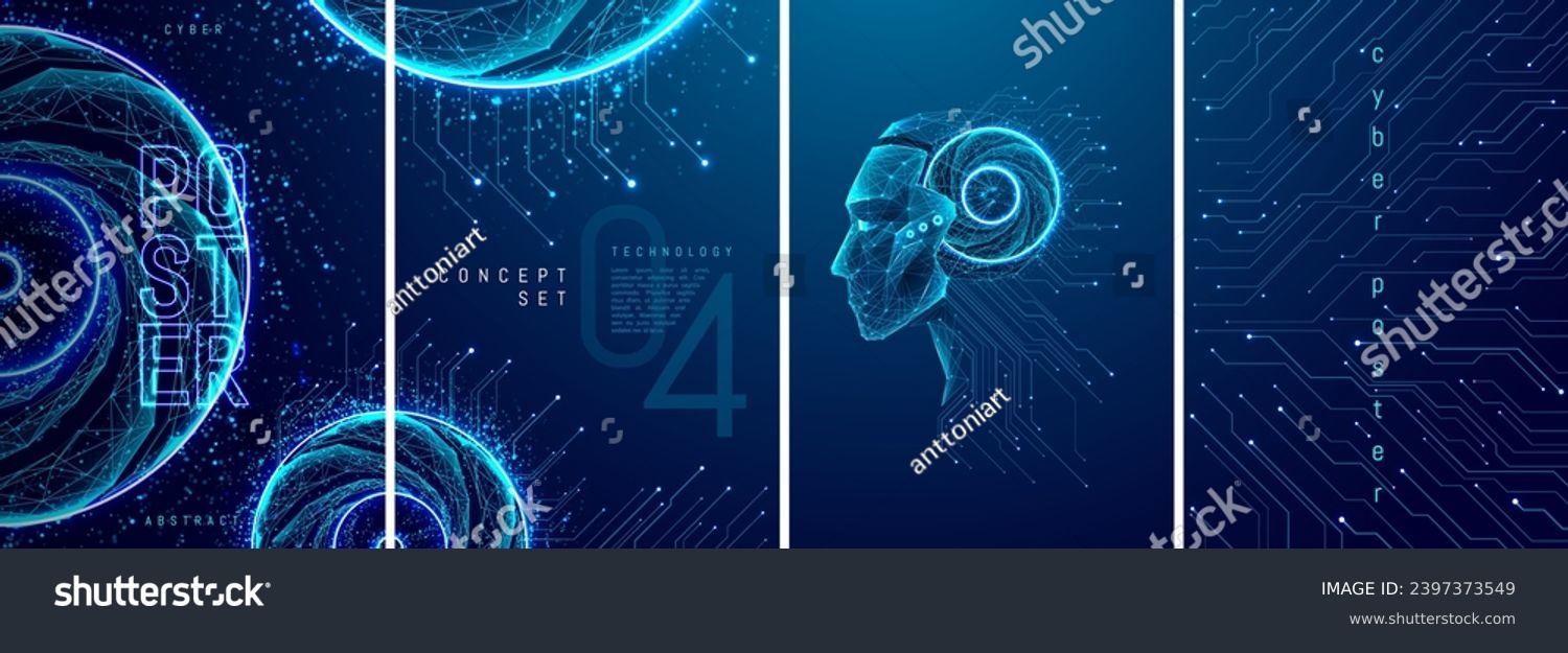 Ai Technology Poster Design Digital Abstract庫存向量圖(免版稅)2397373549 ...