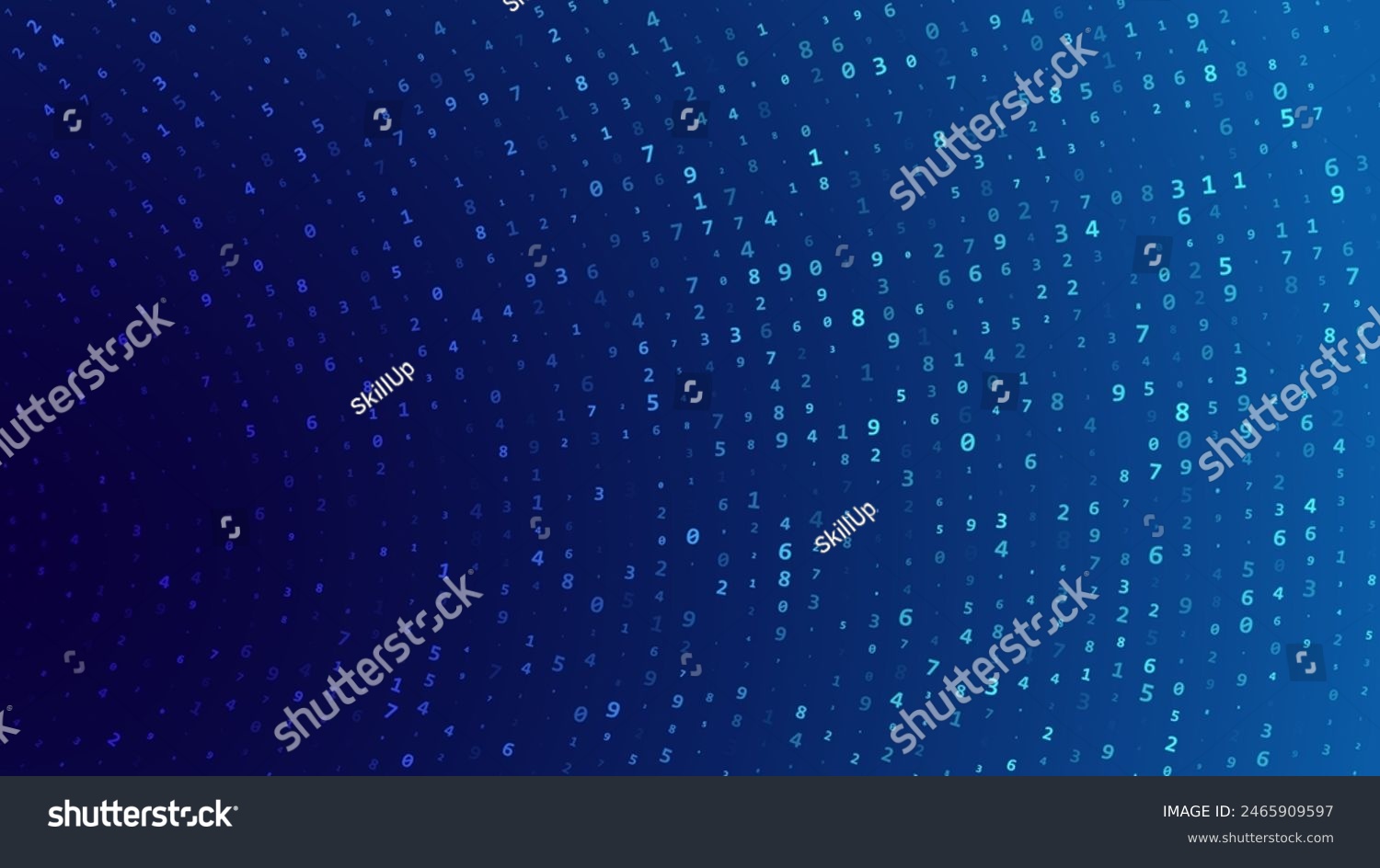 Abstract Numbers Circular Matrix Background Binary Stock Vector ...