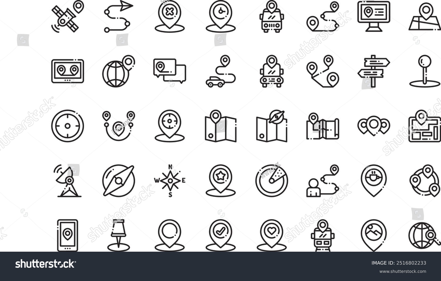 Location Icons High-quality Vector Icons Collection Stock Vector ...