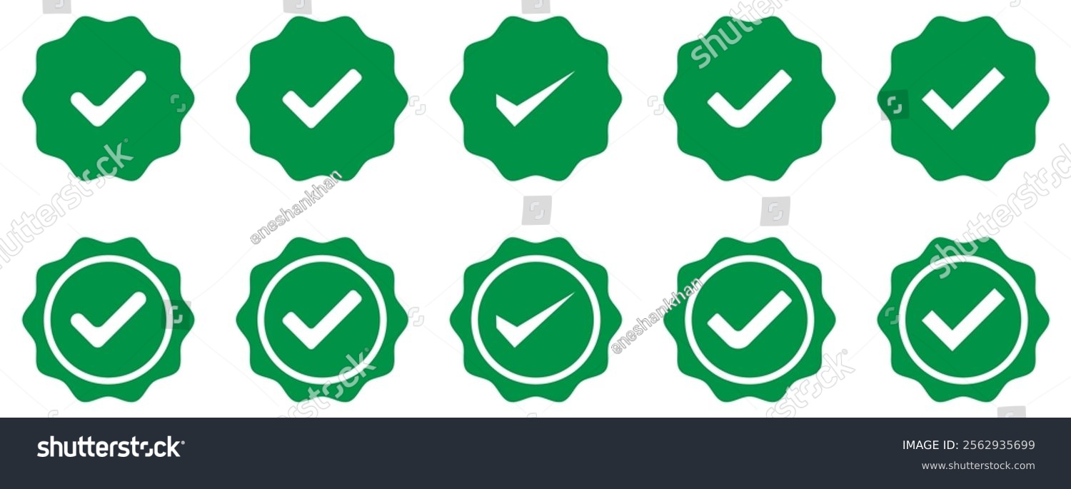 Verified Badges Verified Badge Profile Set Stock Vector (Royalty Free ...