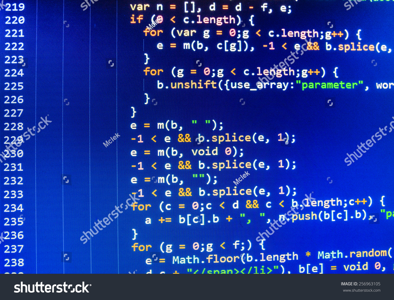 Digital Technology Background Programming Code Abstract Stock Photo ...