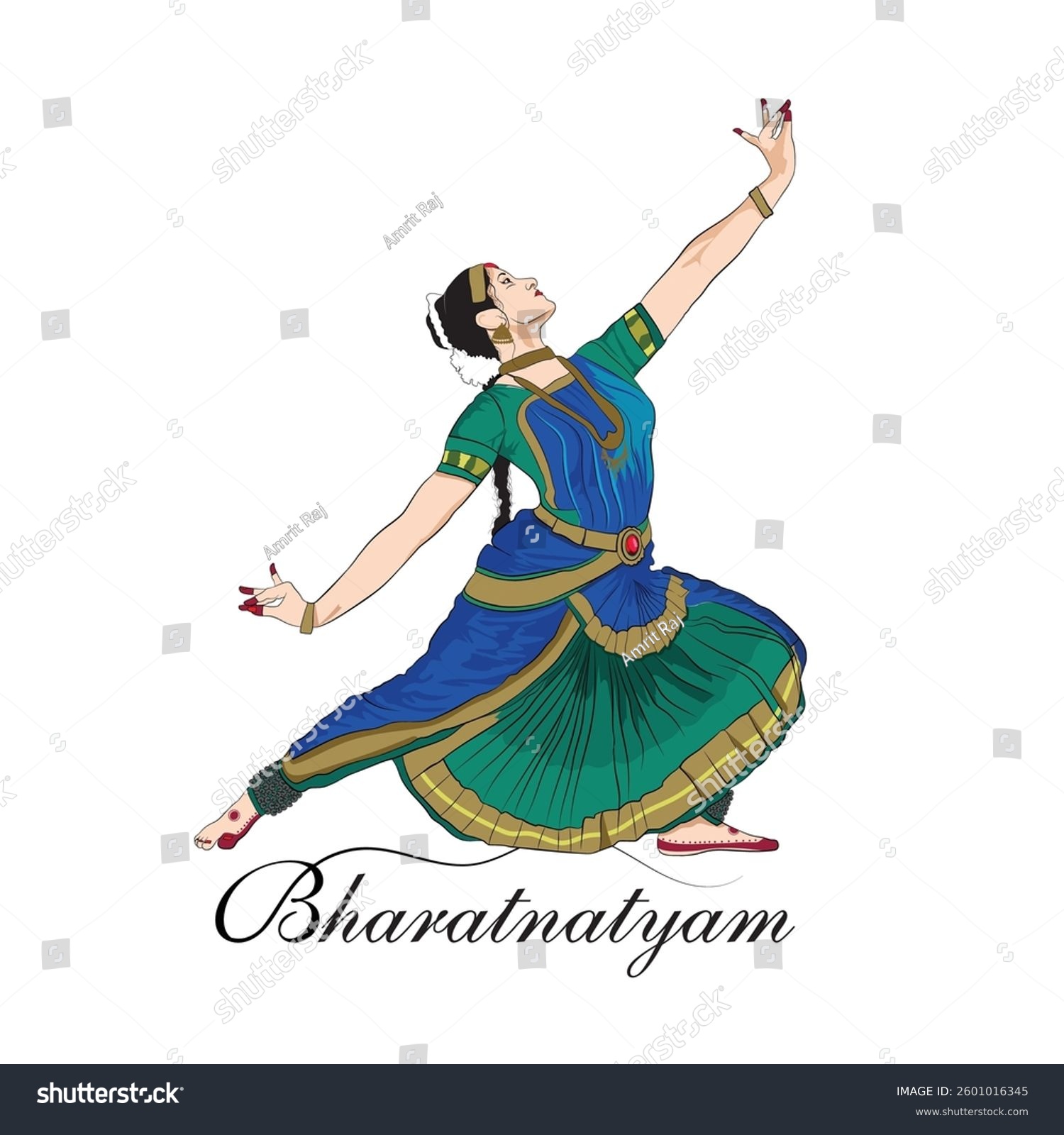そろそろ残り少なく(u_u)【インド布絵】「BHARAT NATYAM」／送料込 そろそろ残り少なく(u_u)【インド布絵】「BHARAT NATYAM」／送料込