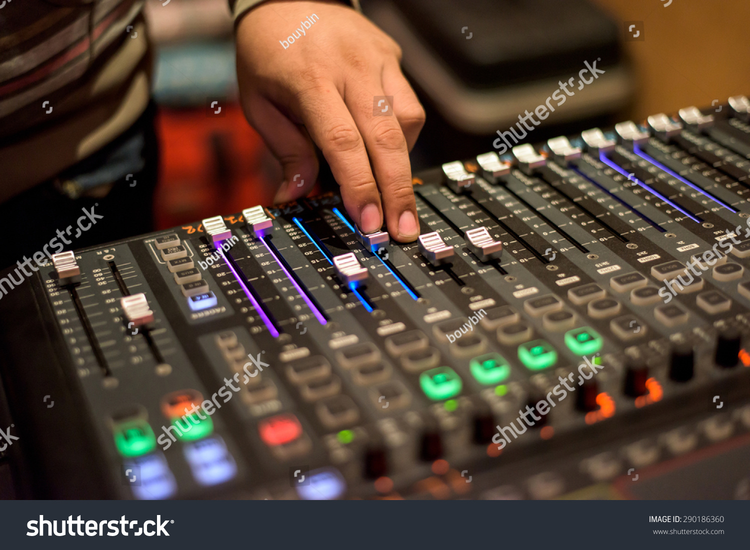 Audio Mixer Mixing Board Fader Knobs Stock Photo 290186360 Shutterstock