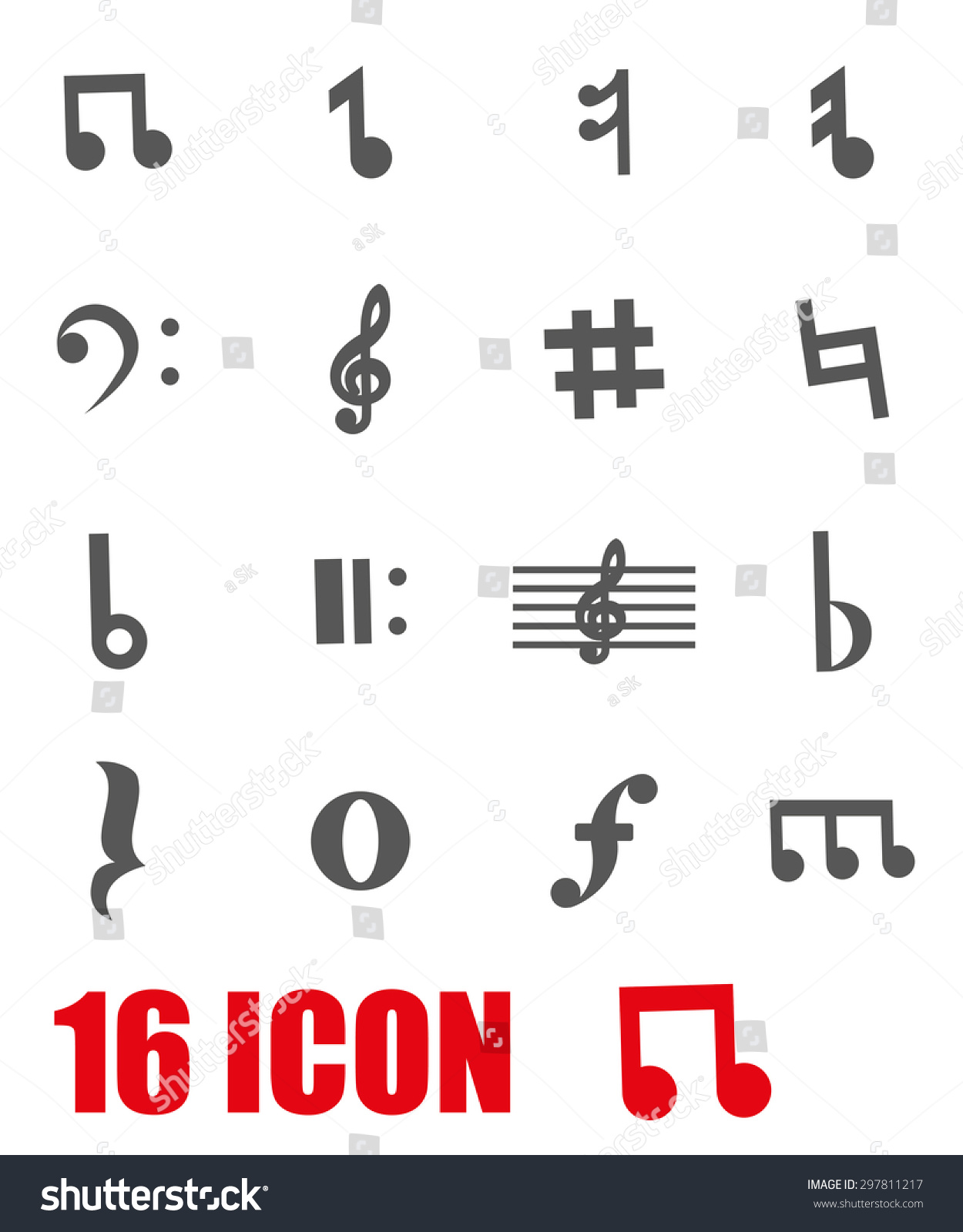 Vector Gray Notes Icon Set Stock Vector (Royalty Free) 297811217 Shutterstock