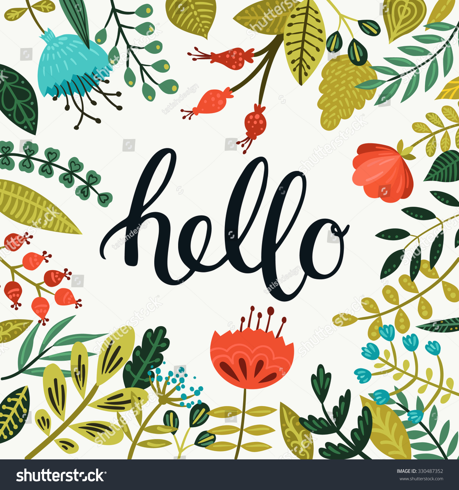 Hello vector. Привет вектор. hello card.