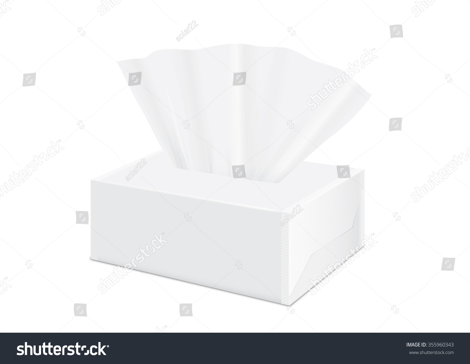 White Tissue Soft Pack By Plastic Stock Vector (Royalty Free) 355960343