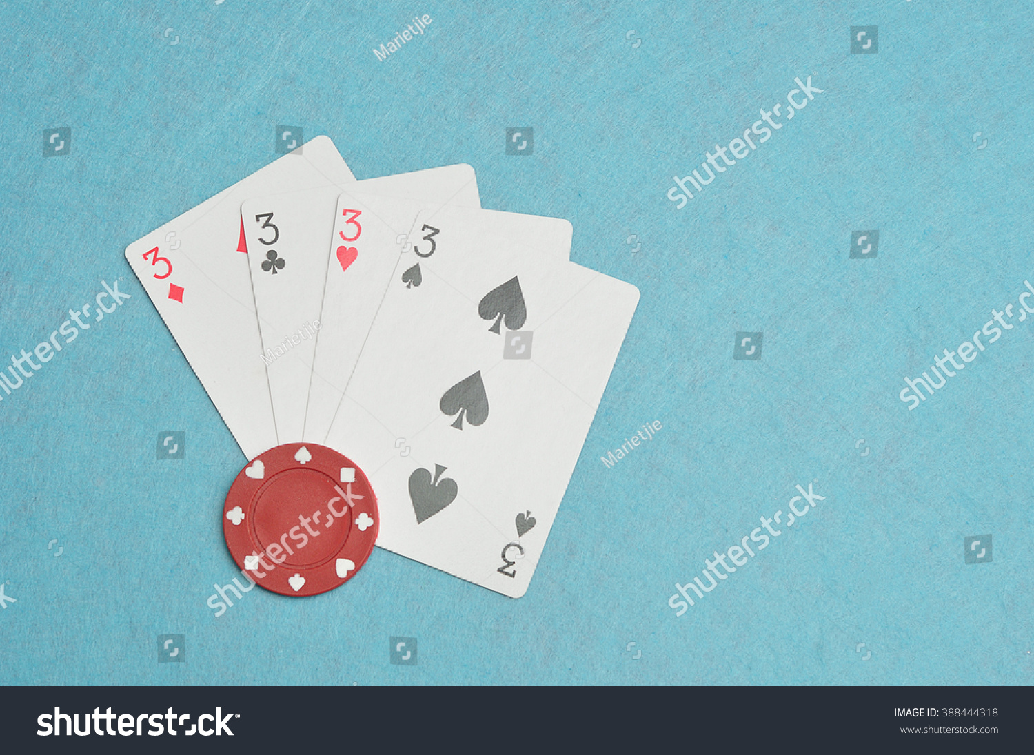 Different Suits Number 3 Card Deck Stock Photo 388444318 Shutterstock