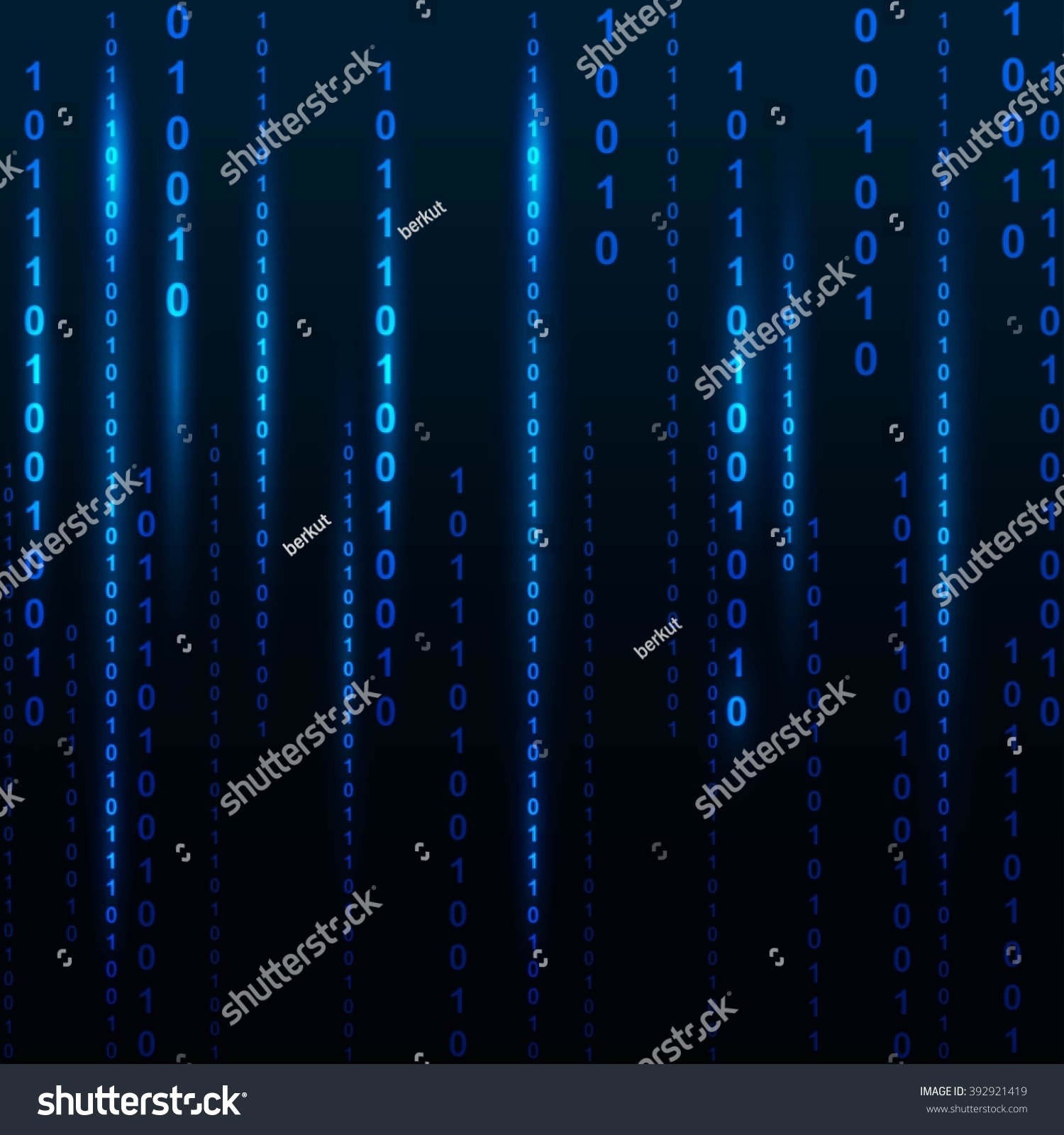 Blue Screen Computer Binary Code Listing Stock Illustration 392921419 ...