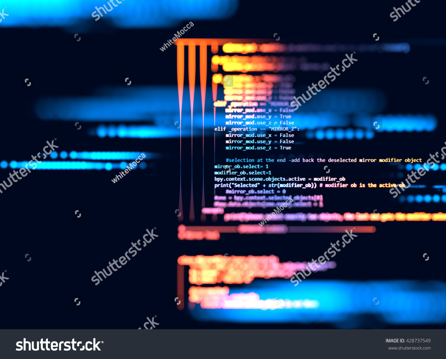 Programming Code Abstract Technology Background Software Stock ...