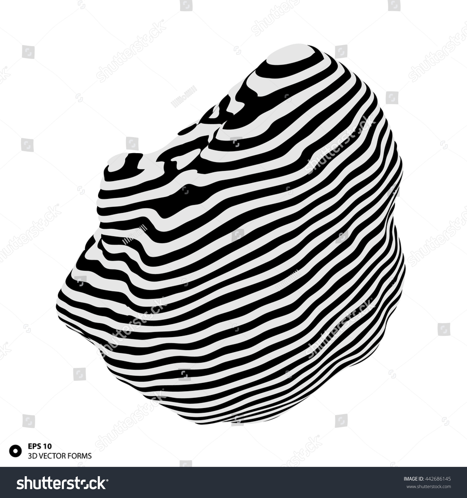 Abstract Vector 3d Object Lines Stock Vector (Royalty Free) 442686145 ...