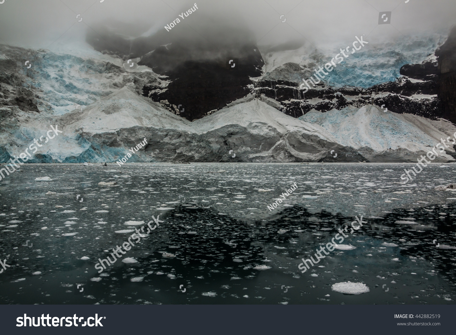 Glaciers Greenland Iceberg Ice Mountain Large Stock Photo 442882519