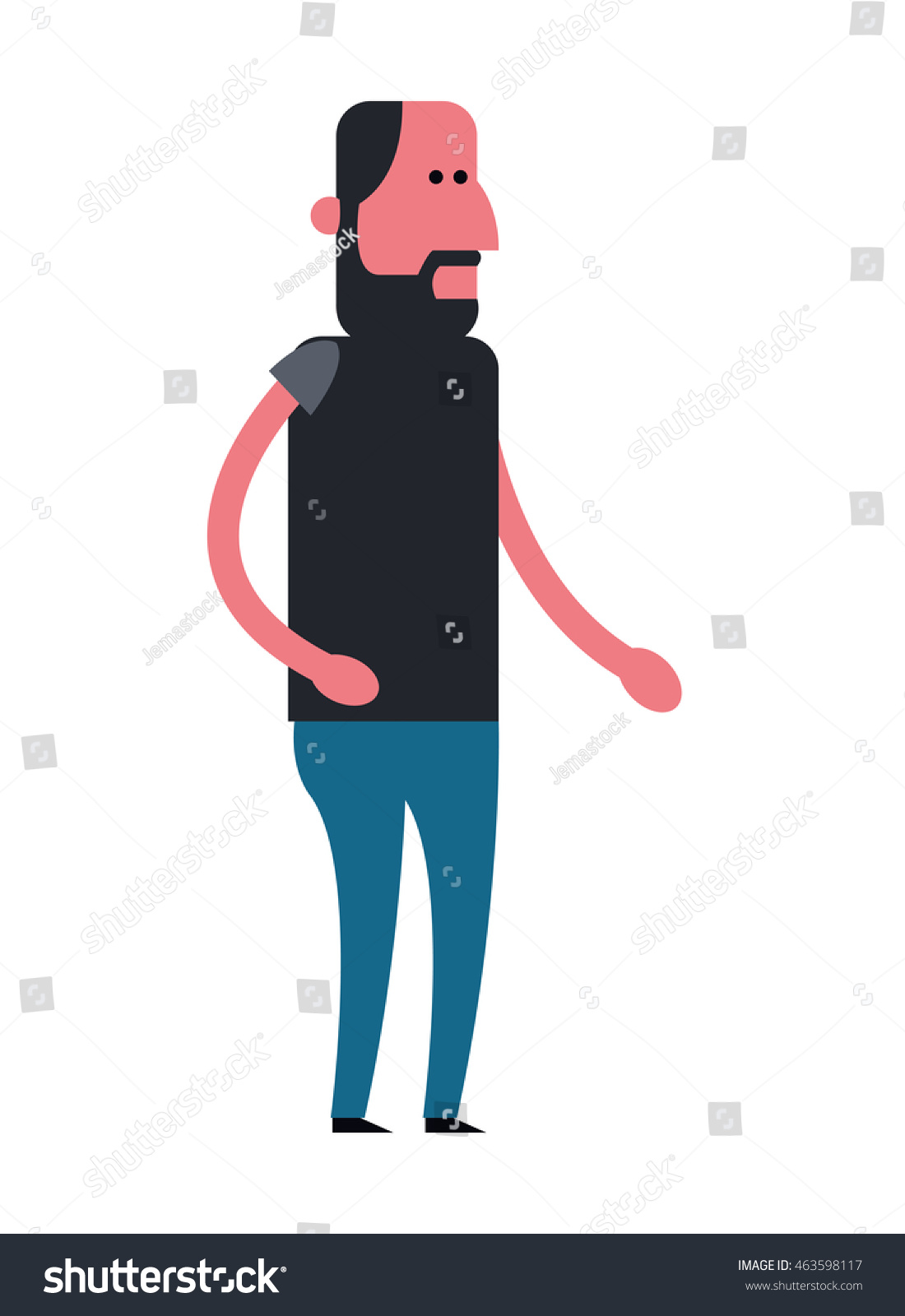 Flat Design Single Man Icon Vector Stock Vector (Royalty Free