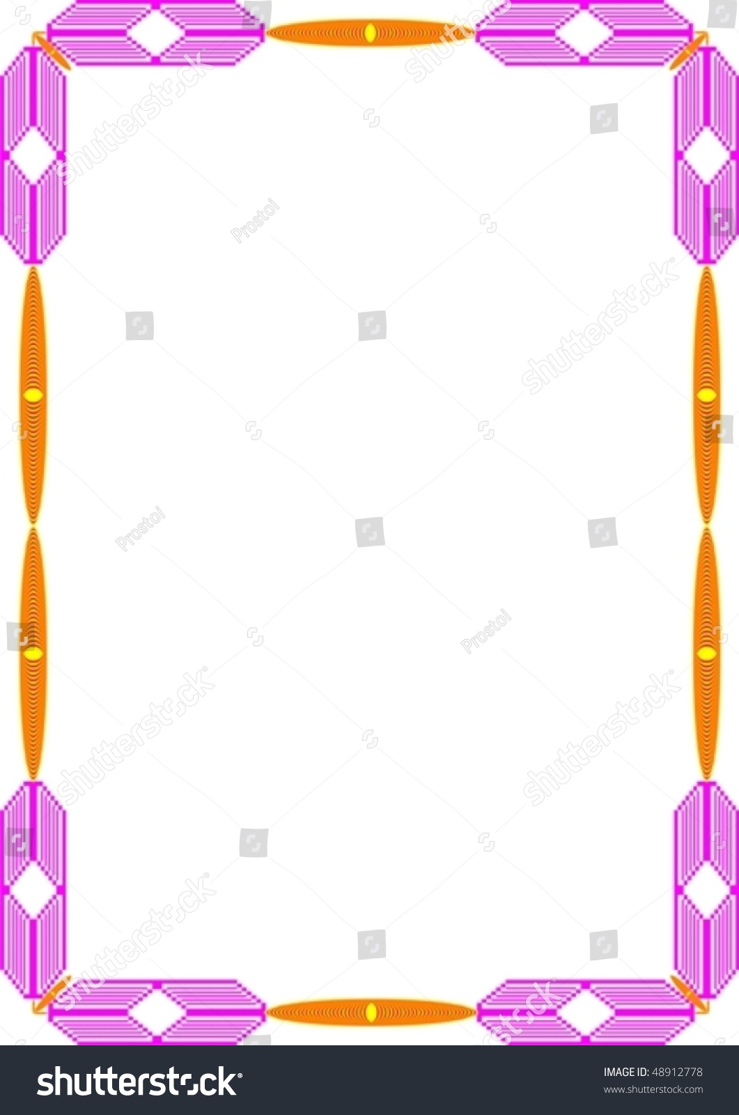 Framework Drawings Photos On White Background 스톡 벡터(로열티 프리) 48912778