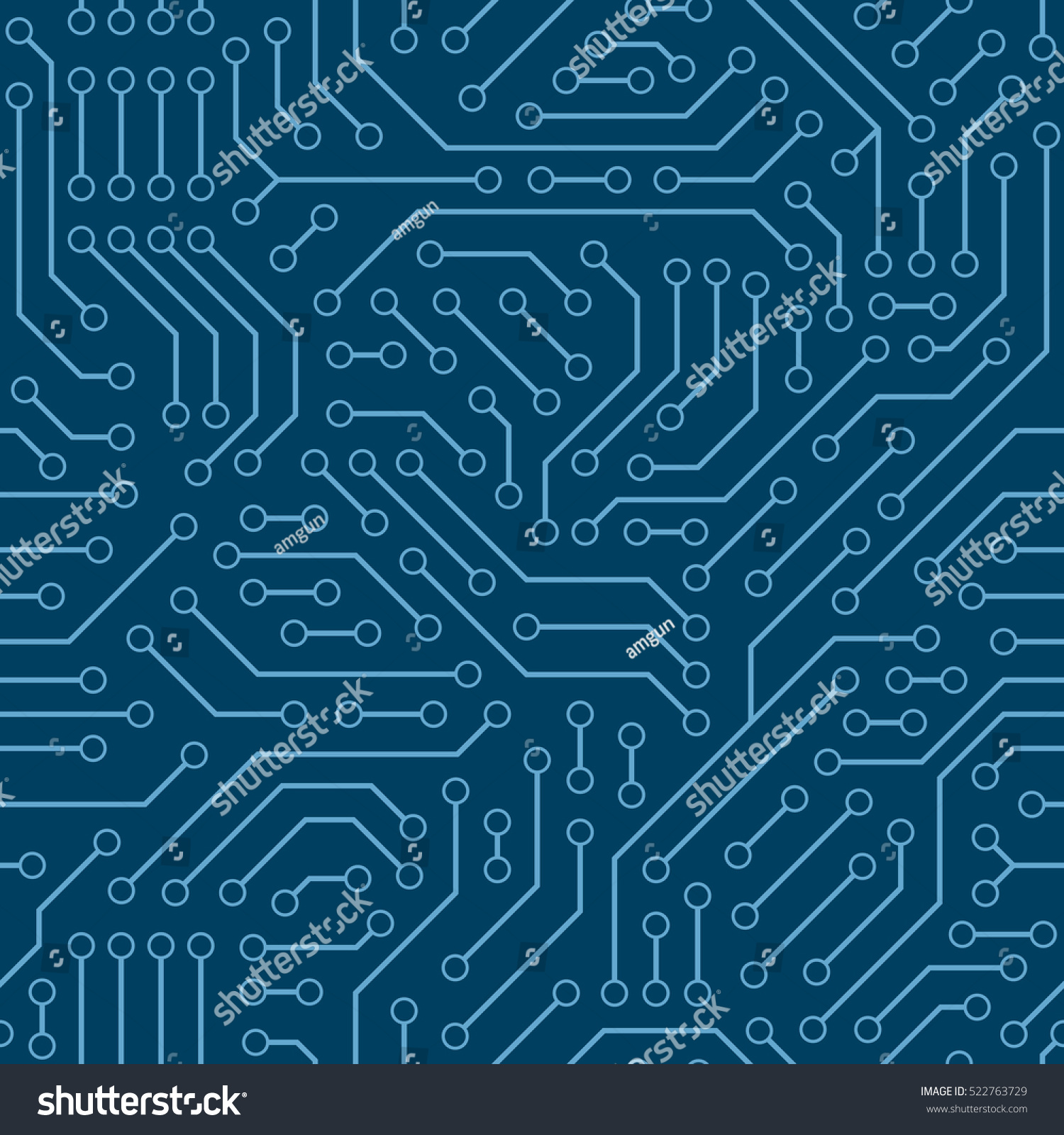 Blue Circuit Pattern