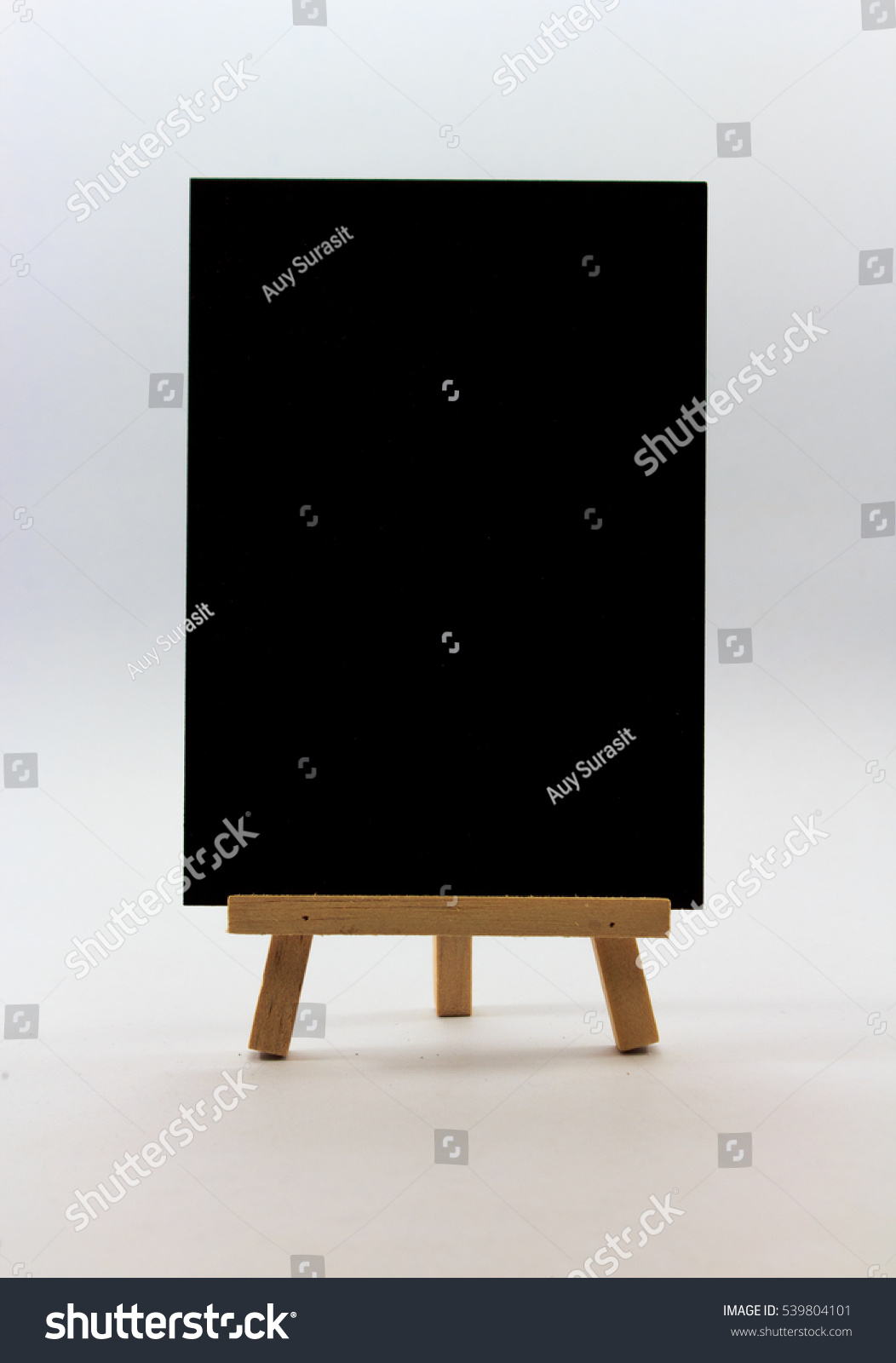 Blackboard On Wooden Stand On White Stock Photo 539804101 | Shutterstock