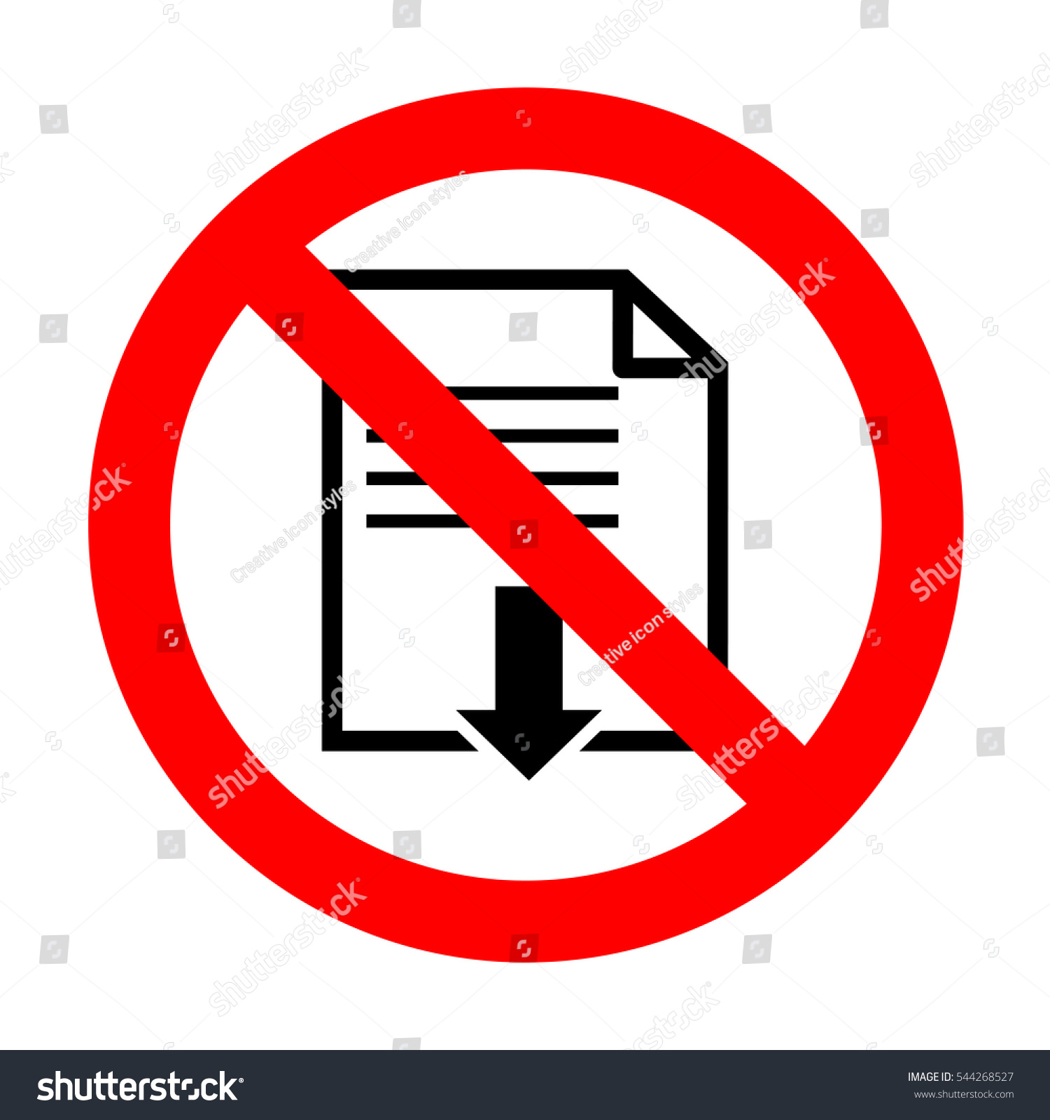 No File Download Sign Stock Vector (Royalty Free) 544268527 | Shutterstock