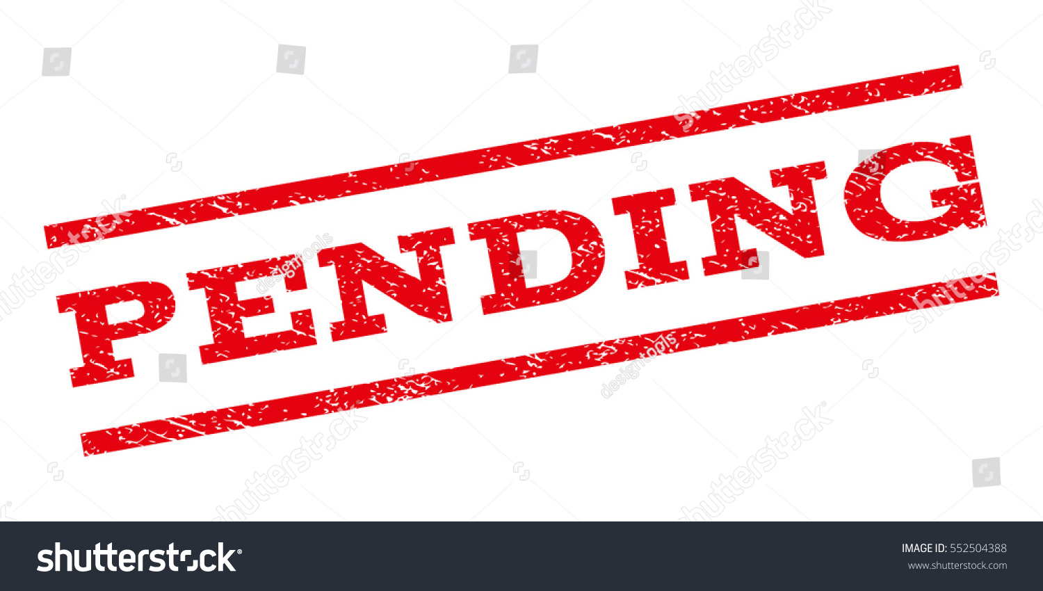 Pending Watermark Stamp Text Caption Between Stock Vector (Royalty Free