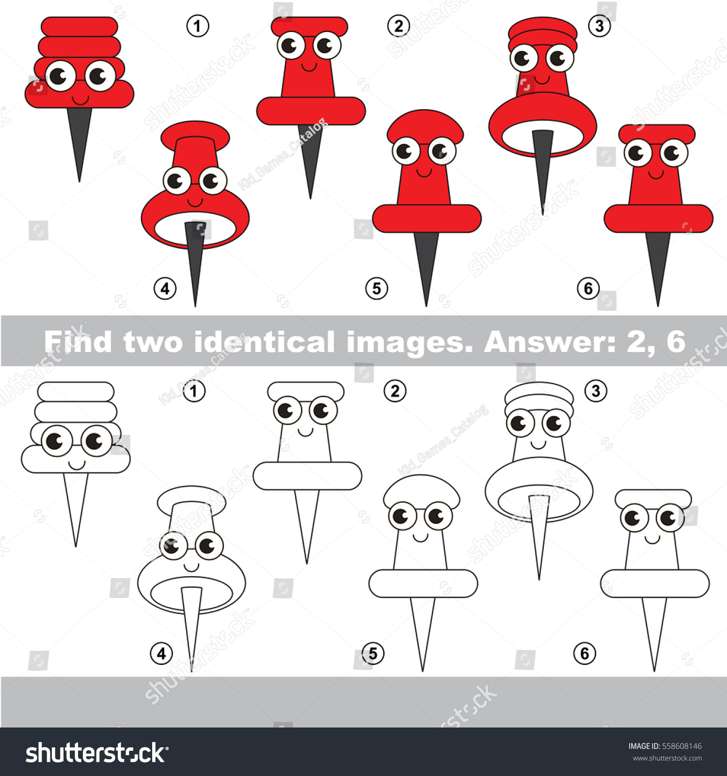 Find Design Difference Task Find Similar Stock Vector (Royalty Free ...