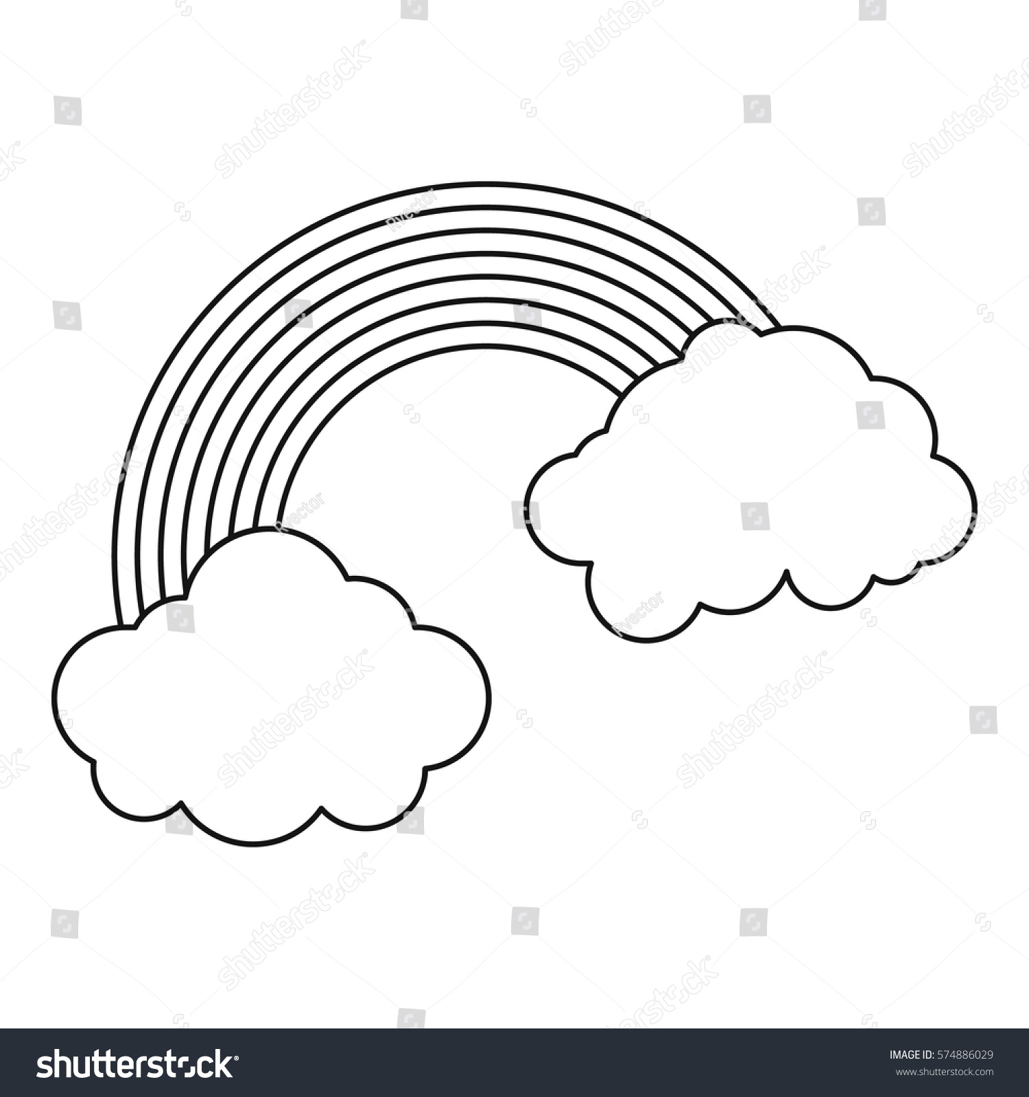 Rainbow Clipart Outline