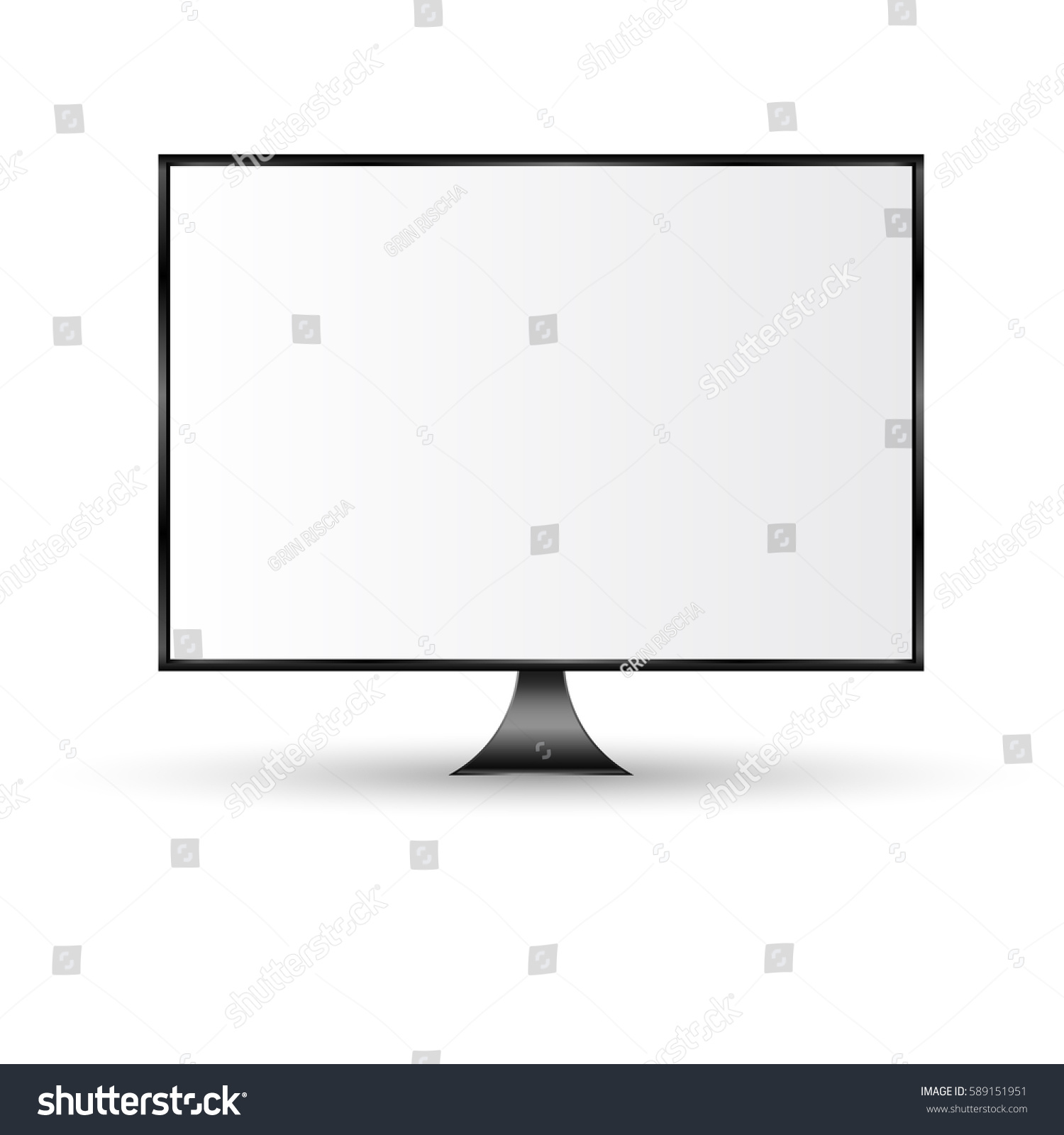 Realistic Computer Monitor Blank Screen Shadow: เวกเตอร์สต็อก (ปลอดค่า ...