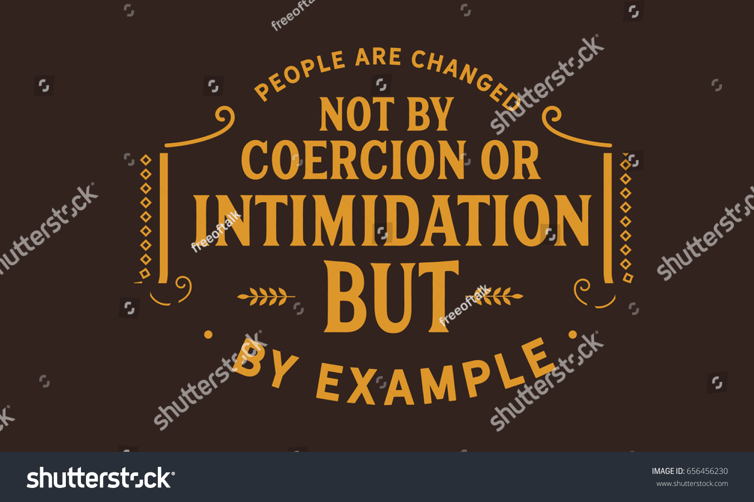 People Changed Not By Coercion Intimidation Stock Vector (Royalty Free