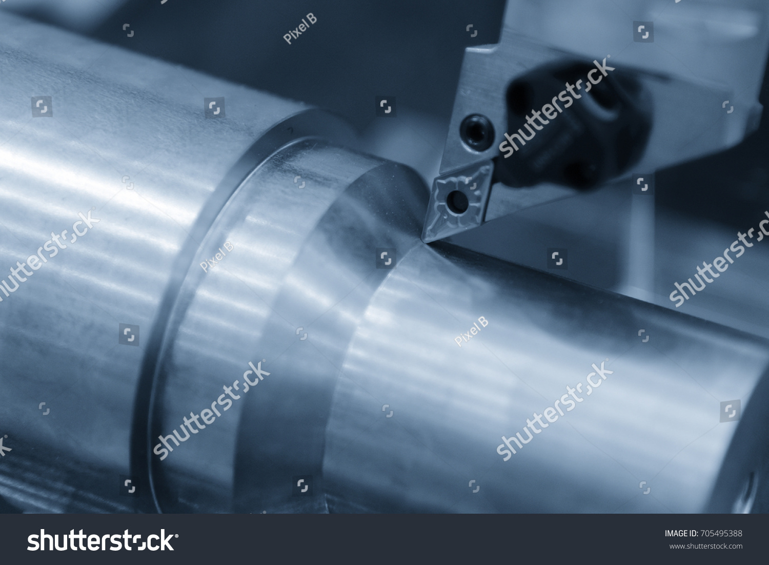 Cnc Lathe Machine Cutting Tool Cutting Stock Photo 705495388 Shutterstock
