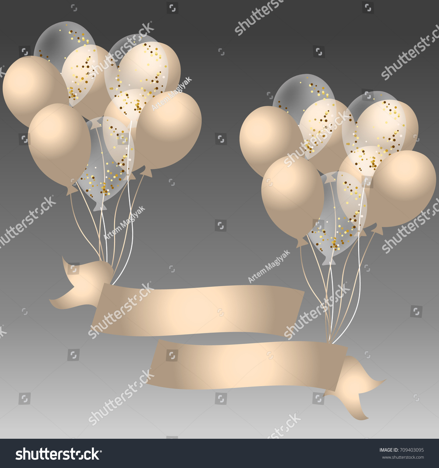 Happy Birthday Confetti Balloons Vector Illustrator Stock Vector