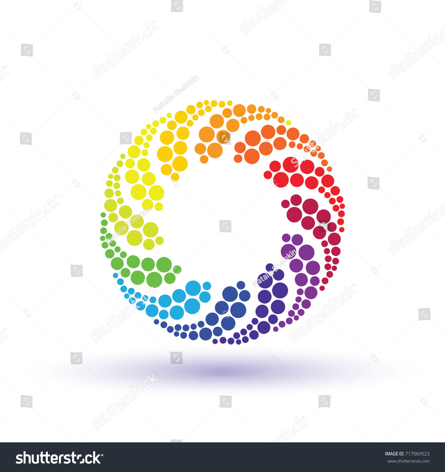 Colorful Circle Logo Rainbow Colors Stock Vector (Royalty Free ...