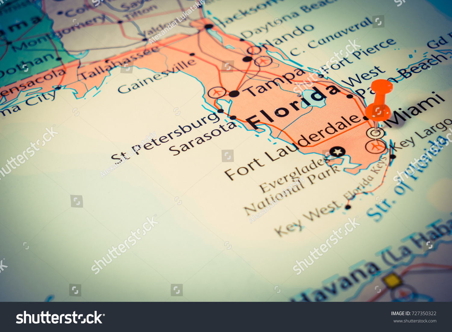 Central Florida Highway Over 466 - Stock Photo Florida Map 727350322