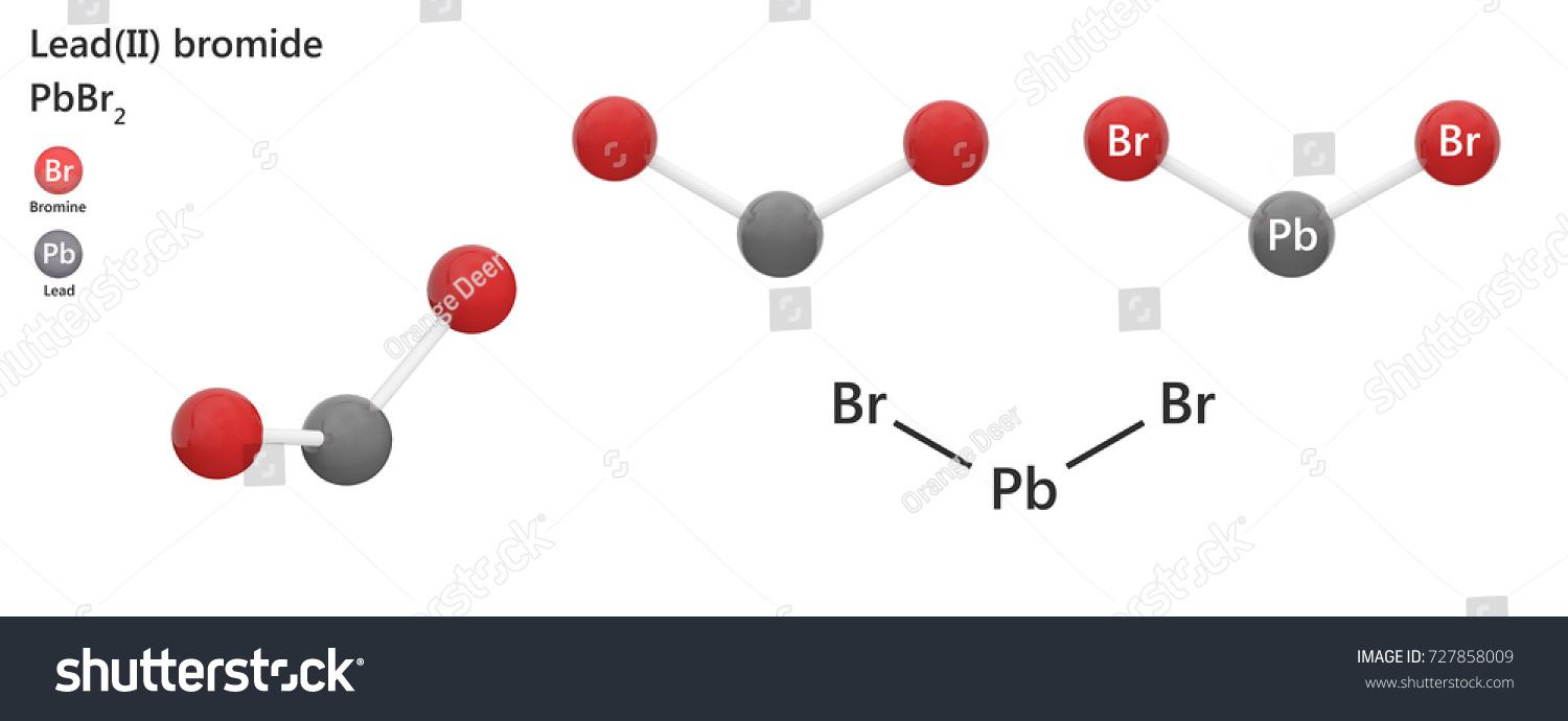 Leadii Bromide Compound Formula Pbbr2 Stock Illustration