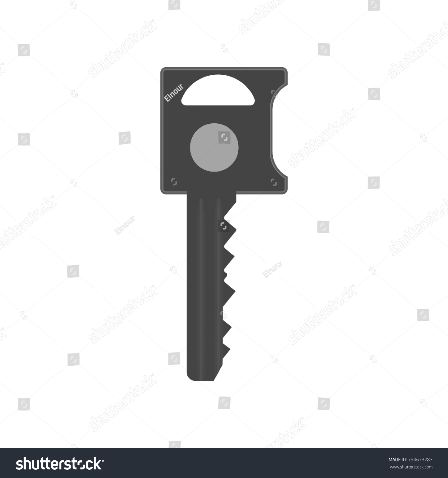Single Key Vector Icon Lock Keysymbol Stock Vector (Royalty Free