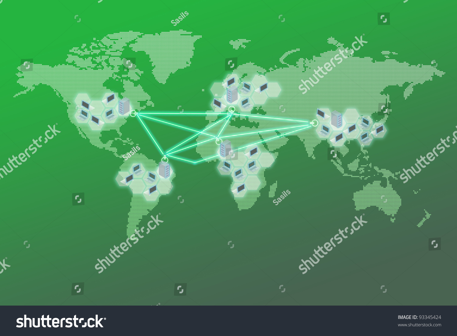 Global Network Business Concept Can Be Stock Illustration 93345424