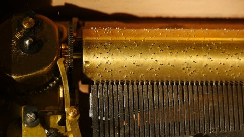 Vintage Jukebox Inside Mechanism Rotate Closeup Stock Footage Video ...