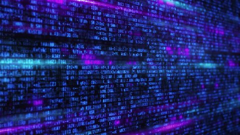 Animated Code Wall Space Movement Stock Footage Video (100% Royalty ...