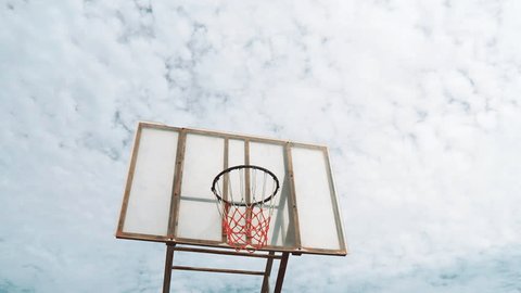 Failed to shoot basketball and sky Stock Video