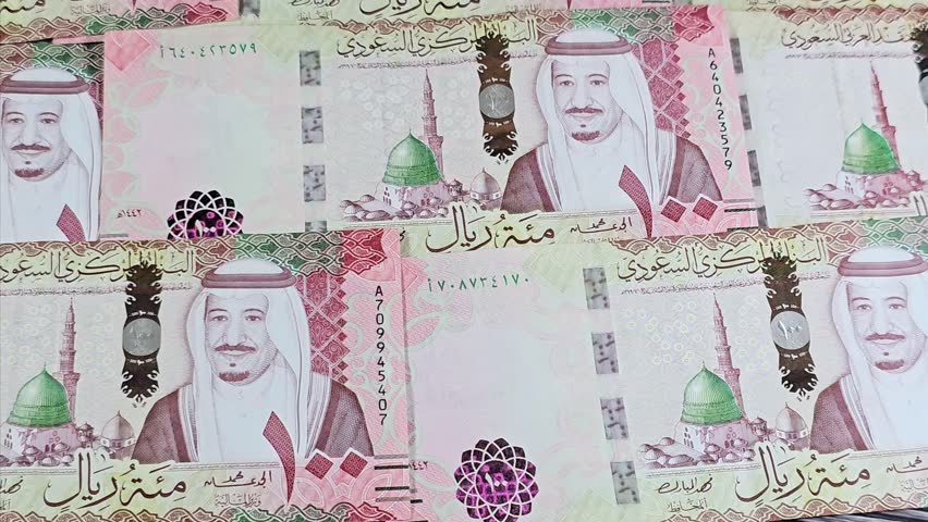 サウジアラビアの100リヤル紙幣、サウジリヤルはサウジアラビア
